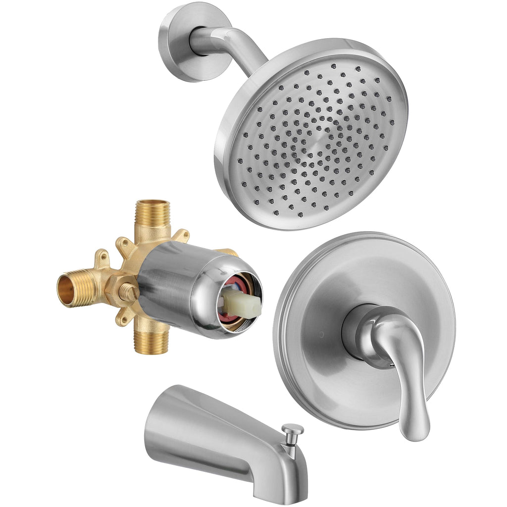 FROPO Shower Tub Faucet - Brushed Nickel