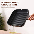 SENSARTE Nonstick Grill Pan for Stove Tops, Versatile Griddle