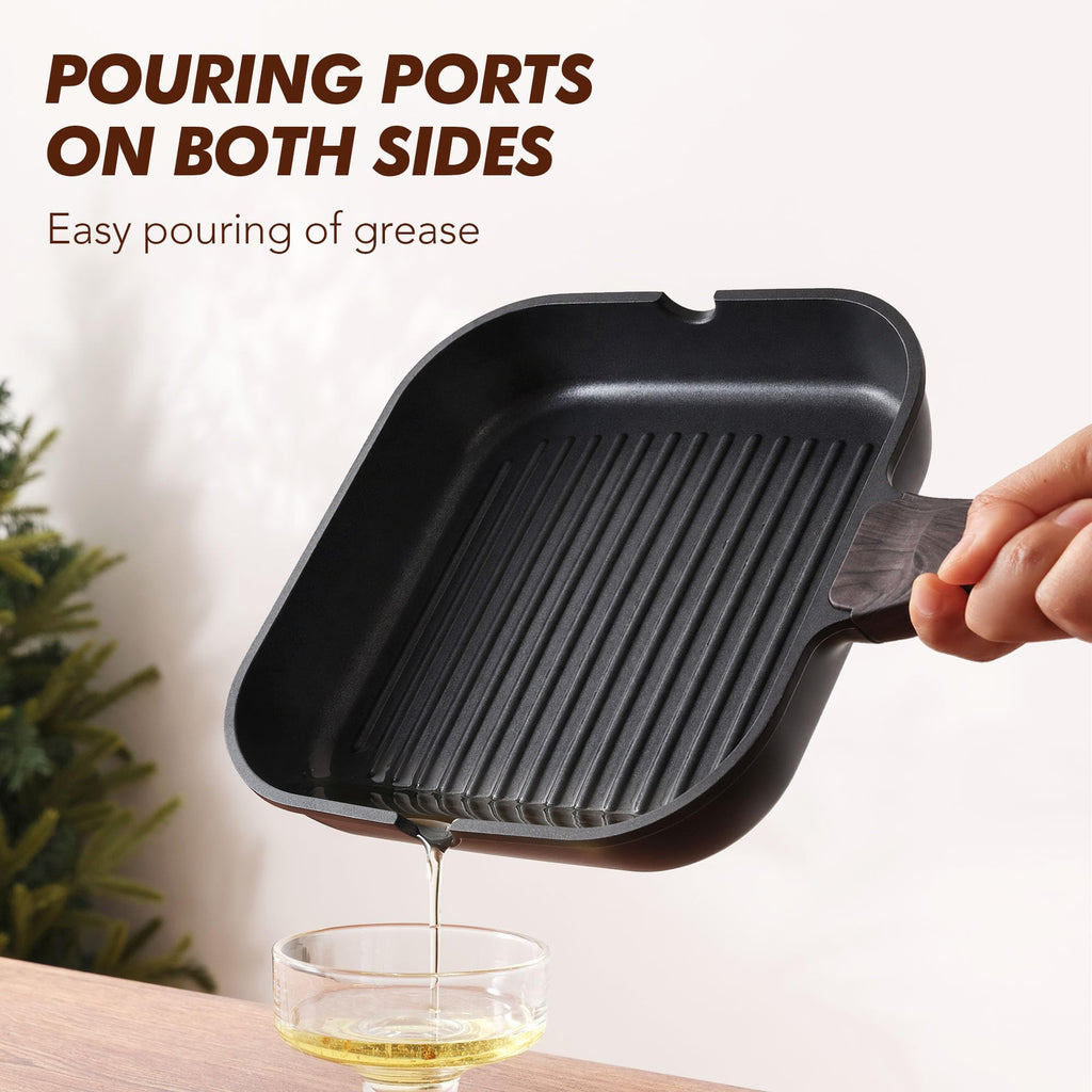 SENSARTE Nonstick Grill Pan for Stove Tops, Versatile Griddle