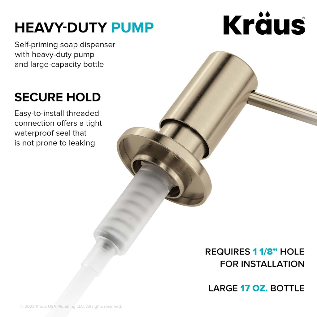 KRAUS Kitchen Soap and Lotion Dispenser in Spot-Free Antique Champagne Bronze, KSD-43SFACB (additional view 7)
