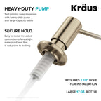 KRAUS Kitchen Soap and Lotion Dispenser in Spot-Free Antique Champagne Bronze, KSD-43SFACB (additional view 7)