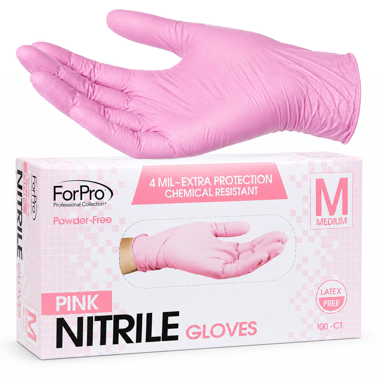 ForPro Disposable Nitrile Gloves, 4 Mil, Powder & Latex-Free, Food Safe (additional view 1)