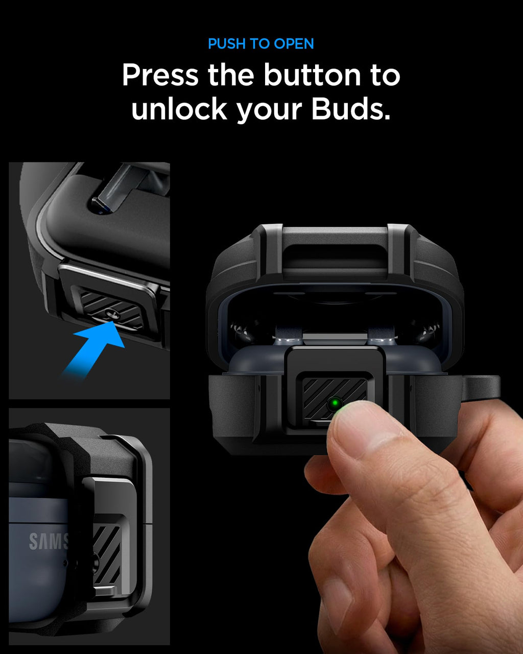 Spigen Lock Fit Designed for Galaxy Buds On / 4 Pro / 4 Case (2026) (additional view 2)