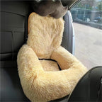 Generic Car Seat- Pets Bed, Dog Car Bed with Straps Furry Seats with Thick Cushion for Travel, with Thick Cus for