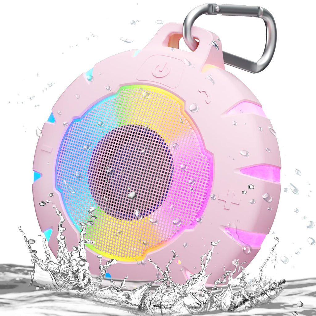 HEYSONG Waterproof Shower Bluetooth Speaker - Pink