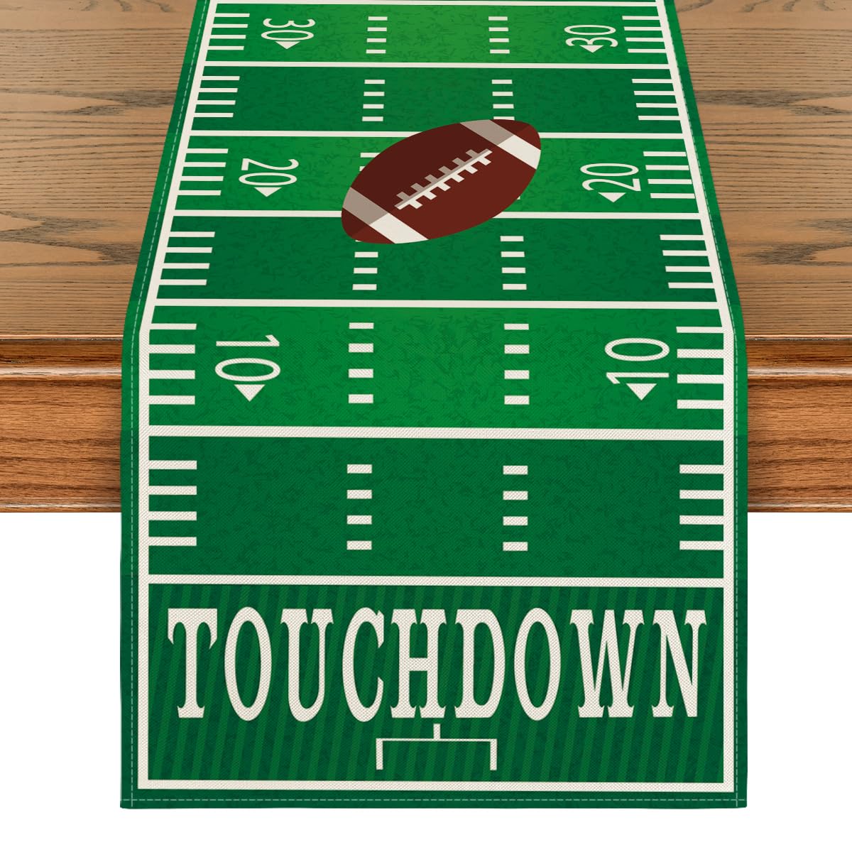 Artoid Mode Touch Down American Football Court Table Runner, Rugby Boy Fall Birthday Party Kitchen Dining Table