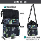PetAmi Hands Free Dog Treat Pouch for Training and Walking - Floral Grey view 5