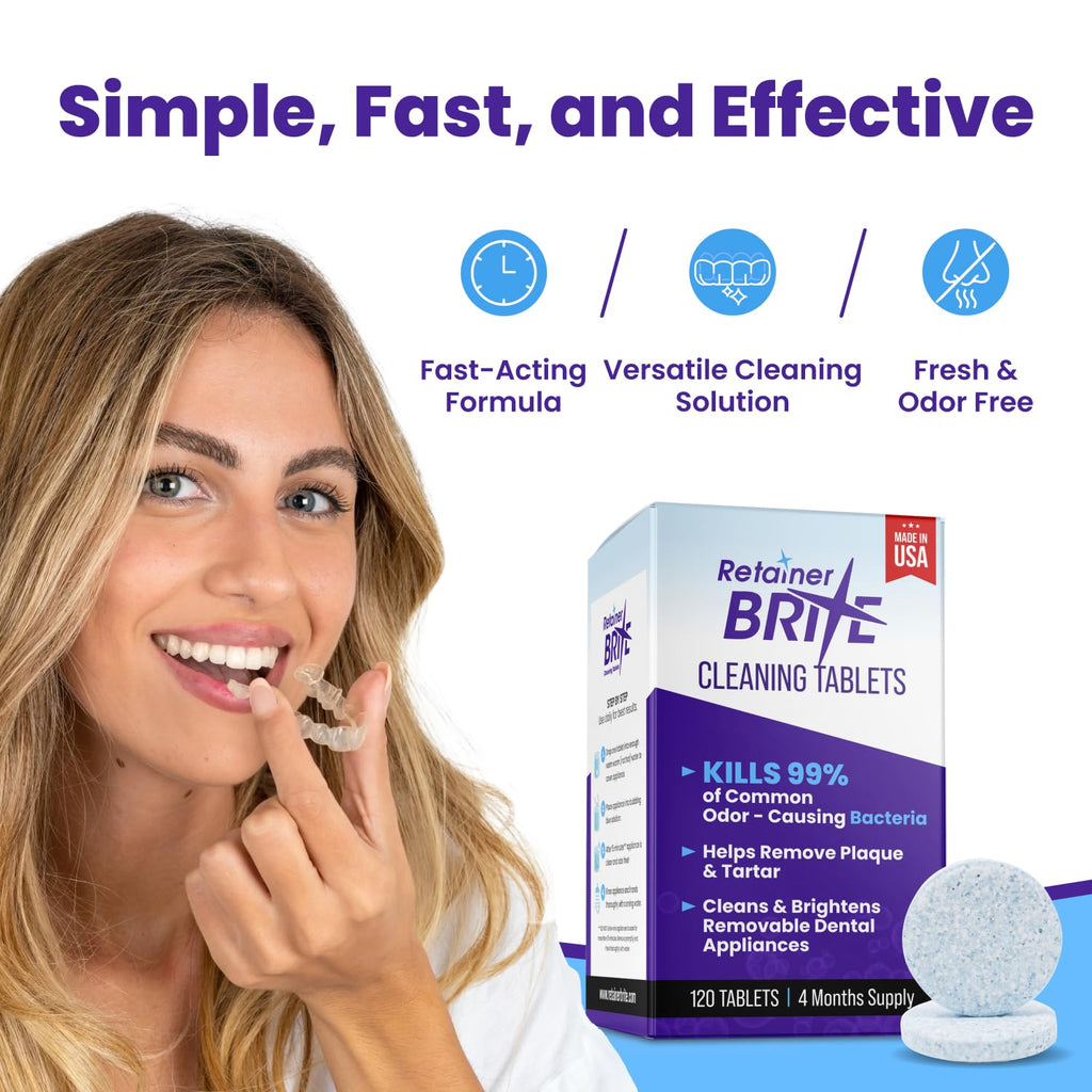 Retainer Brite Tablets for Cleaner Retainers and Dental Appliances - 96 Count (additional view 3)