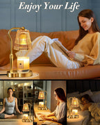 AODHGR Candle Warmer Lamp with Timer Dimmable