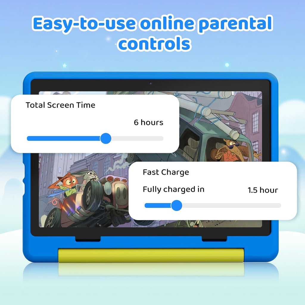 Kids Tablet,Android 16 Tablet for Kids 10 inch with Case,24GB RAM 64GB ROM - Blue view 5