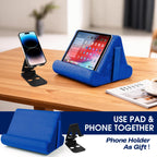 Sttargxing Tablet Stand Multi-Angle Tablet Pad Stand Lazy Holder Stand Soft Pad Stand Tablet Cushion Stand with Net Pocket & Random Color Stands for Lap - Blue view 1