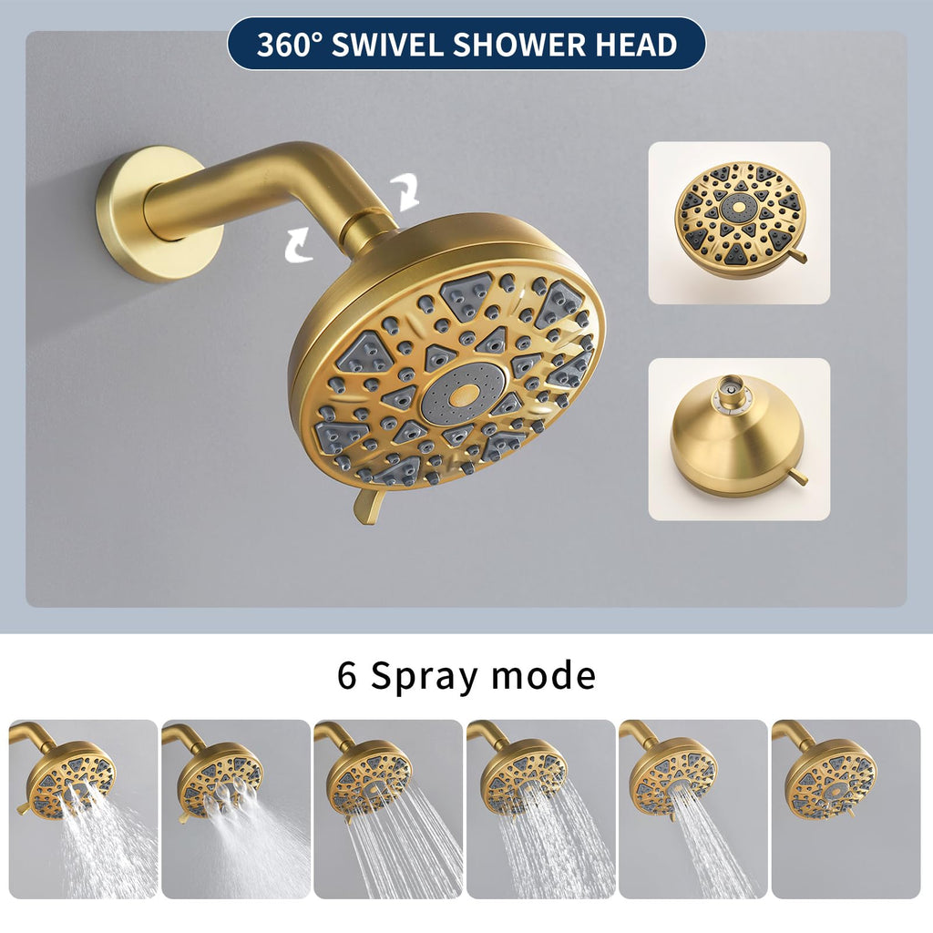 DIFEINI Tub Shower Faucet Combo Set Bathtub Faucet Set Shower System with Tub Spout Shower Tub Kit Shower Valve and