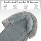 HNHUAMING Infant Car Seat Insert - Grey view 3