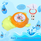 Sea Turtle Water Proof Baby Bath Thermometer Used for Infant Baby Bath - YELLOW AND GREEN view 2