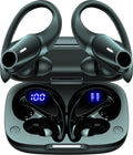 Active Noise Cancelling Ear Buds Wireless Bluetooth Headphones 80H Playtime Display Charging Case 50dB ANC Over - Black