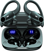 Active Noise Cancelling Ear Buds Wireless Bluetooth Headphones 80H Playtime Display Charging Case 50dB ANC Over - Black