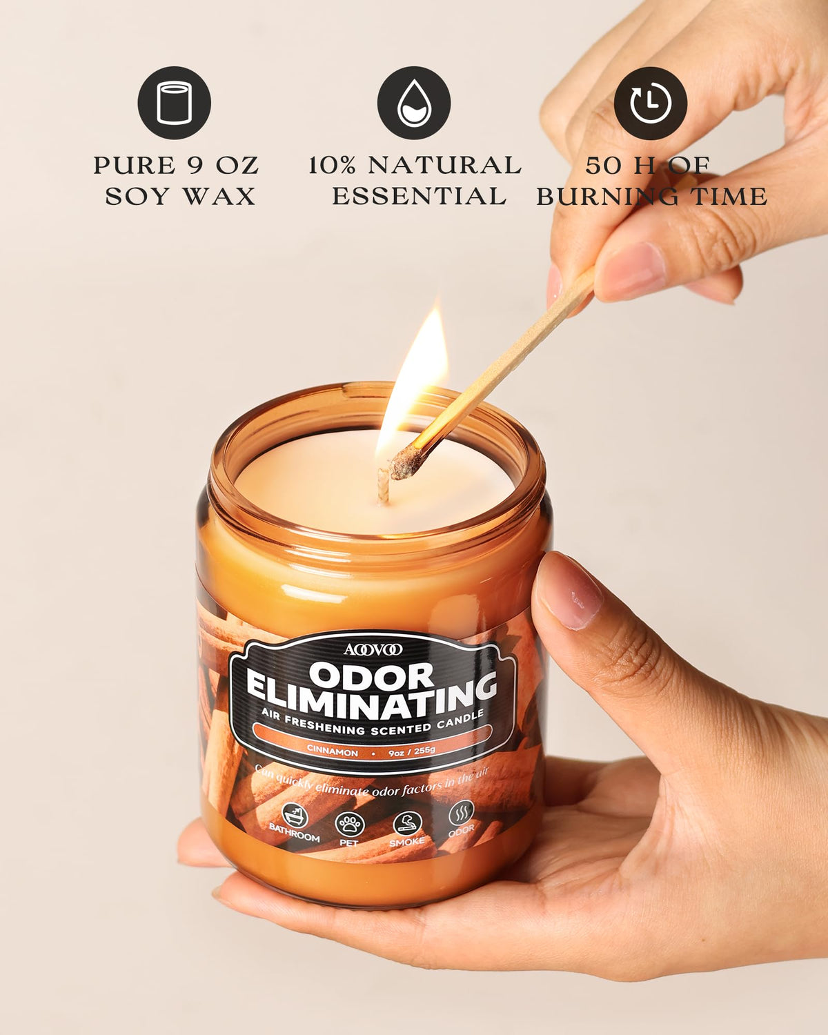 AOOVOO Odor Eliminating Candle