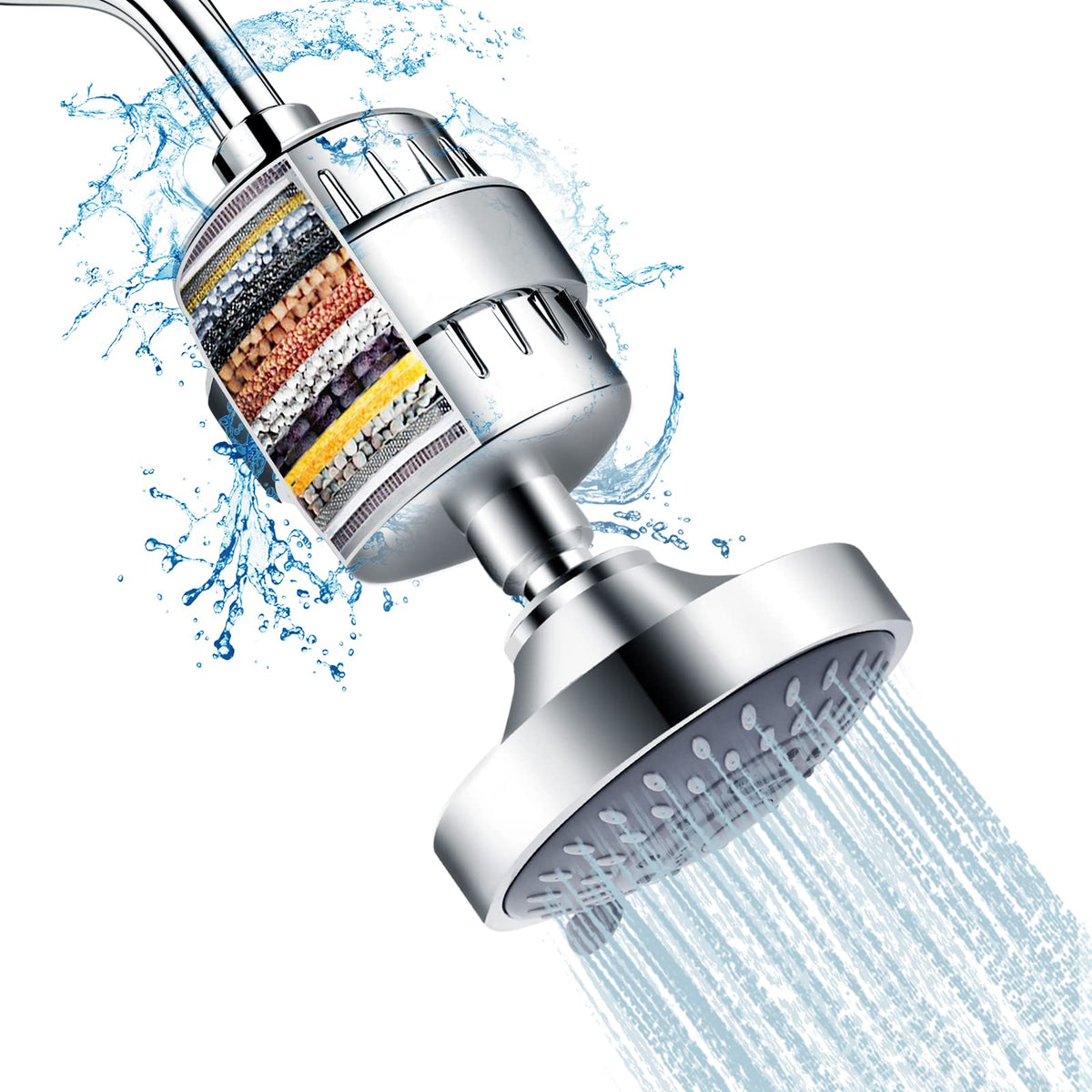 FEELSO Shower Head with Shower Filter, Filtered Shower Head for Hard Water (21651)