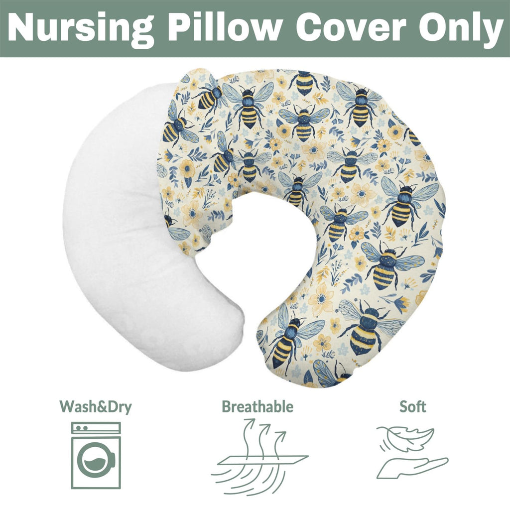 Nursing Pillow Covers for Boy Girl Bees - Bees view 6