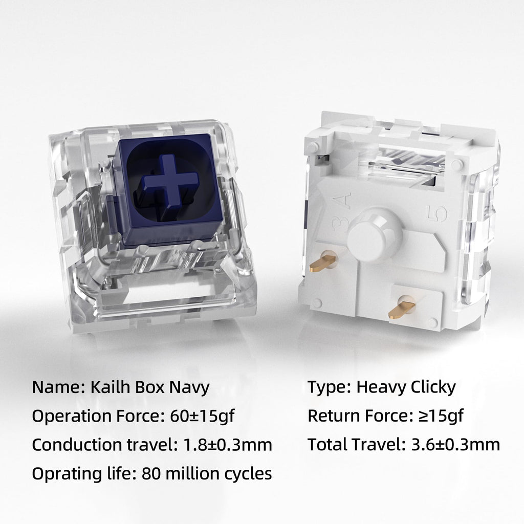 Kailh Box Mechanical Keyboard Switches - Navy / 90pcs view 1