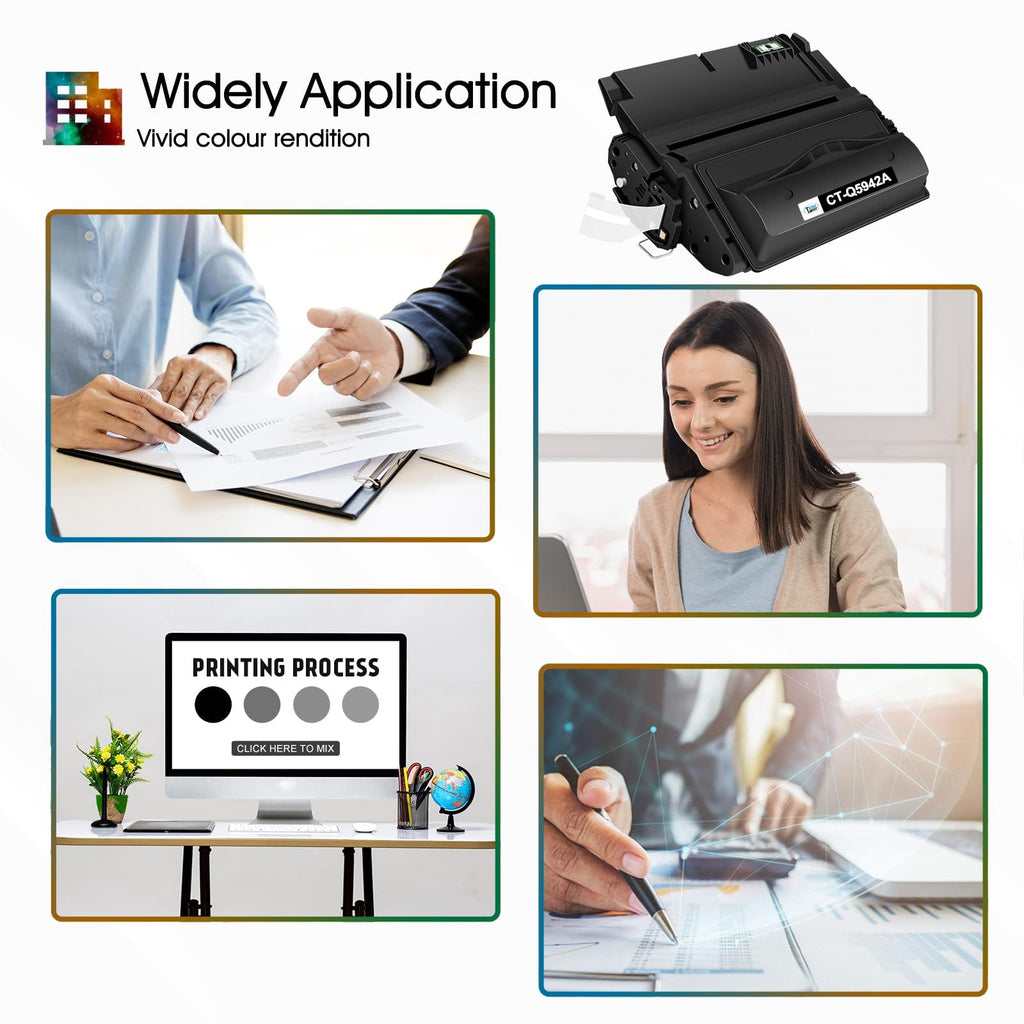 Q5942A 42A Black Toner Cartridge 1-Pack for HP 42X Q5942X Q1338A Q1338X (additional view 5)