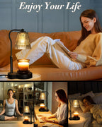 AODHGR Candle Warmer Lamp with Timer Dimmable