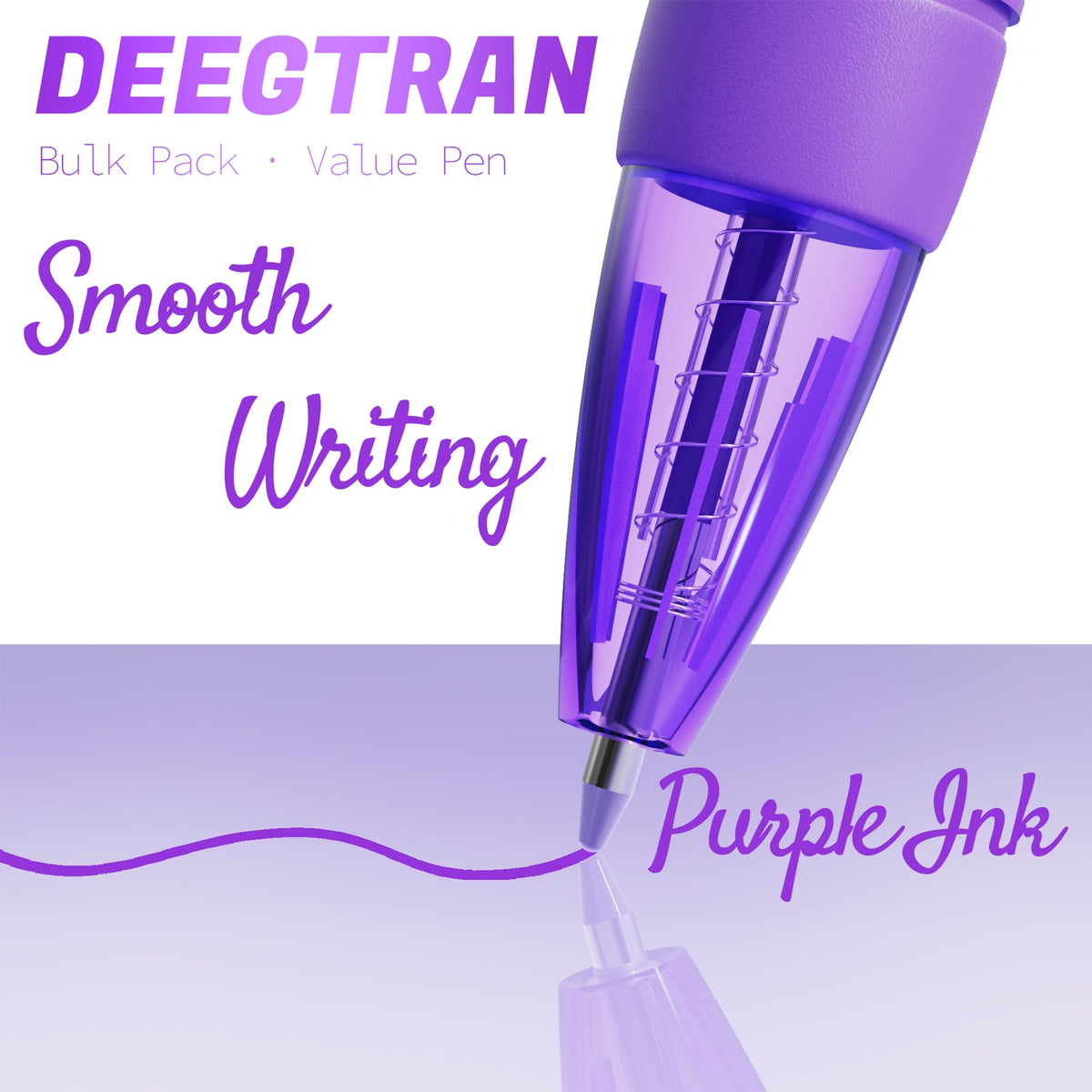 deegtran Ballpoint Pens 30 Pack - Purple view 2