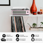 Seasonlife Vinyl Record Player with Speakers Turntable for Vinyl,Pale Pink (additional view 4)