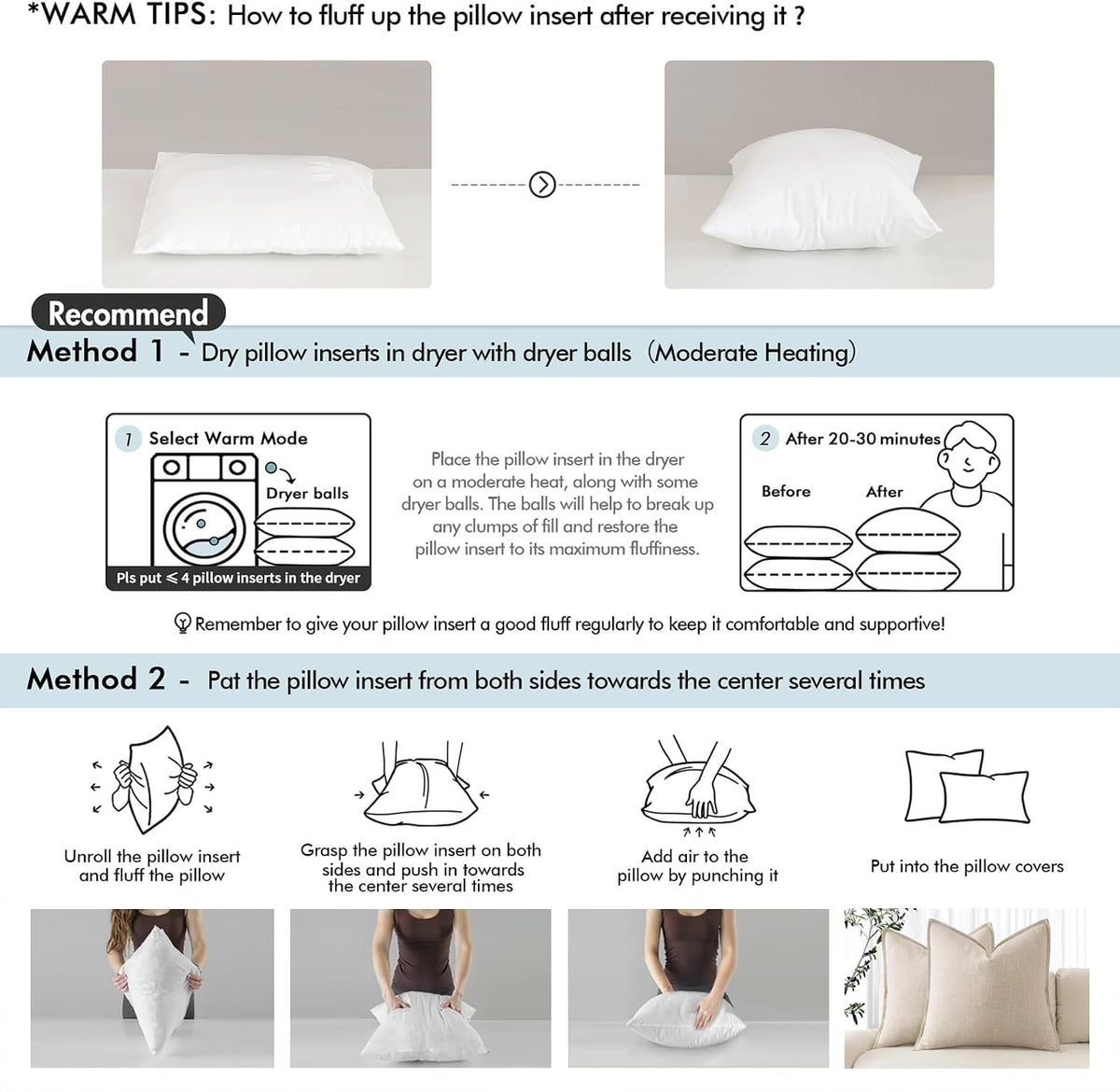MIULEE Pillow Inserts - view 8