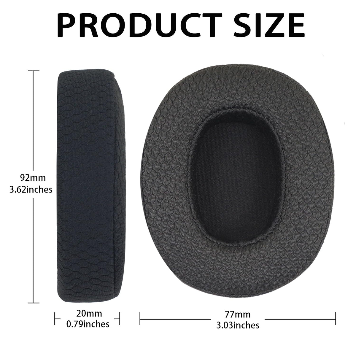 Replacement Ear Pads for Skullcandy Crusher Wireless/Evo/ANC Hesh 3/EVO/ANC - MF black view 2