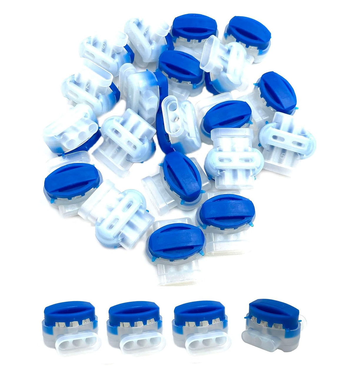 3 Way Wire Connectors,Waterproof Electrical 314-BOX Self-Stripping Pigtail Connectors for 22-14 AWG Cables - 20