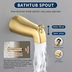 DIFEINI Tub Shower Faucet Combo Set Bathtub Faucet Set Shower System with Tub Spout Shower Tub Kit Shower Valve and