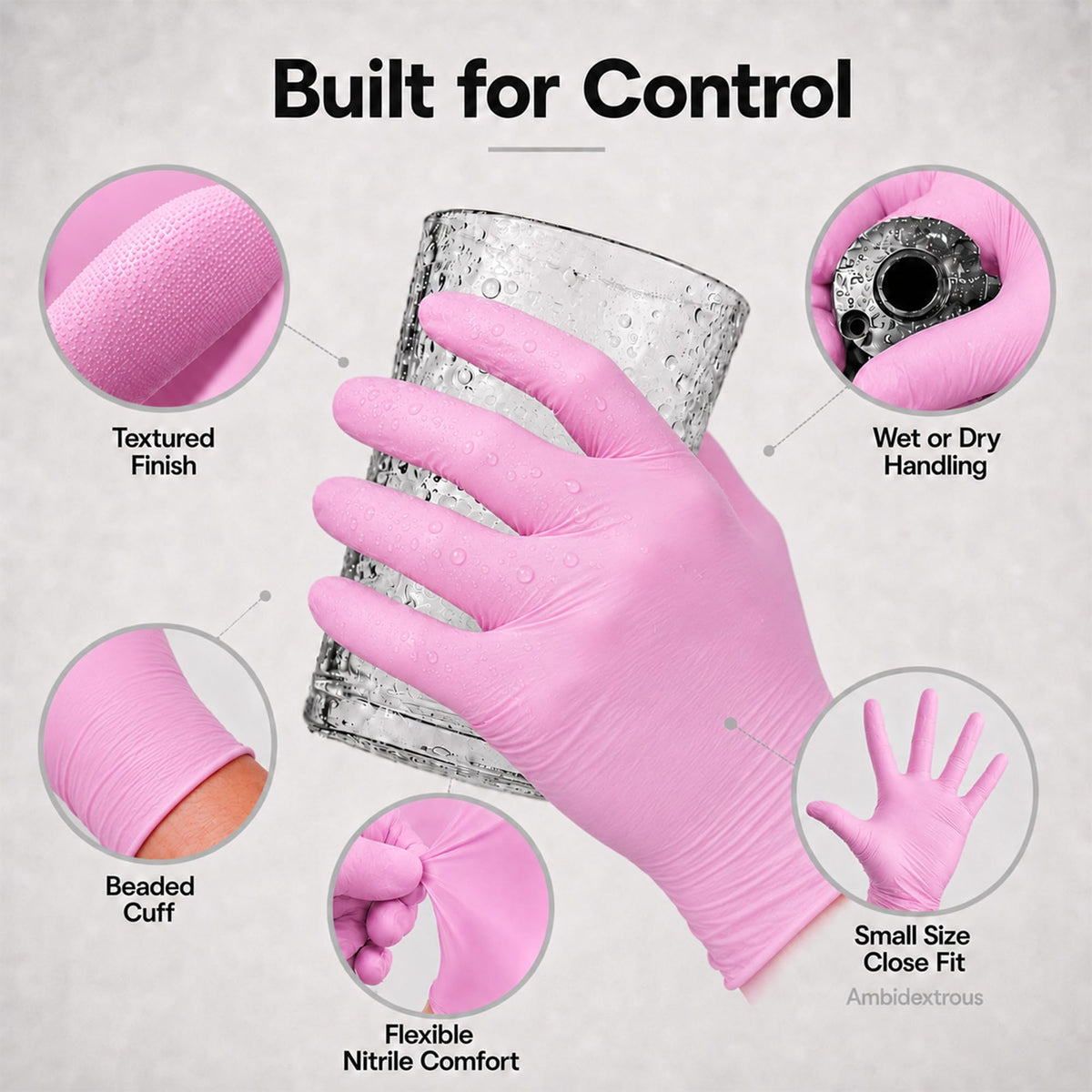 ForPro Disposable Nitrile Gloves, 4 Mil, Powder & Latex-Free, Food Safe (additional view 3)