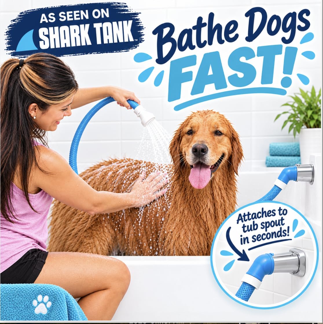 Rinseroo: Slip-On Tub Hose – As Seen on Shark Tank – 5ft Flex Bathtub Faucet Sprayer – (additional view 6)