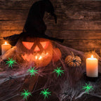 300 Sqft Halloween Spider Web Decorations, with 10 Glow and 10 Black Fake Spiders (additional view 4)
