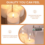 Eywamage Glass Flameless Candles with Remote - Clear view 3