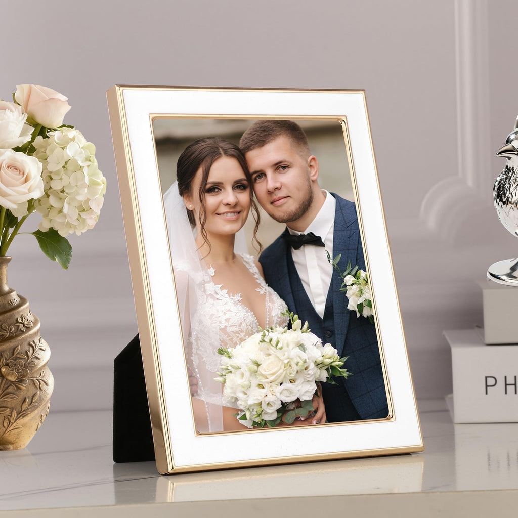 YiPinYin Enamel Picture Frames - White / 4x6Inch 2PK view 1