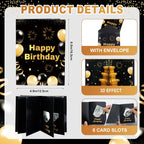 Marhpveua 6 Slots 3D Honeycomb Birthday Money Card Holder - Black Gold view 1