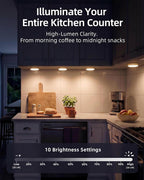 EZVALO Under Cabinet Lighting, 1000mAh Rechargeable Puck Lights with Remote, 3 Color (additional view 2)
