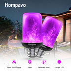 Hompavo 【Upgraded Flame Light Bulbs for Home Decor with Upside Down Effect (HPFLAB-US-FT) (Pack of 4)