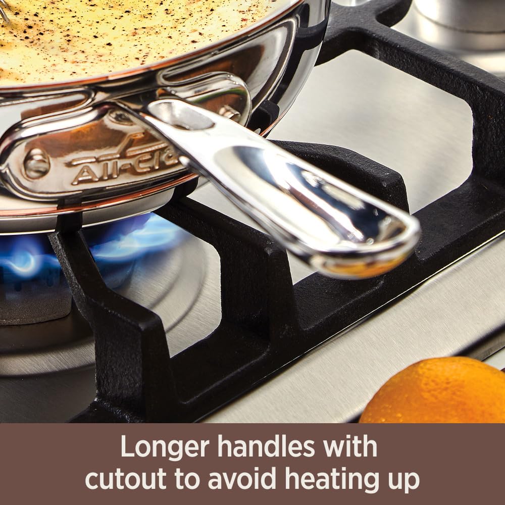 All-Clad Copper Core 5-Ply Stainless Steel Sauté Pan with Steel Lid 6 Quart Induction (additional view 5)
