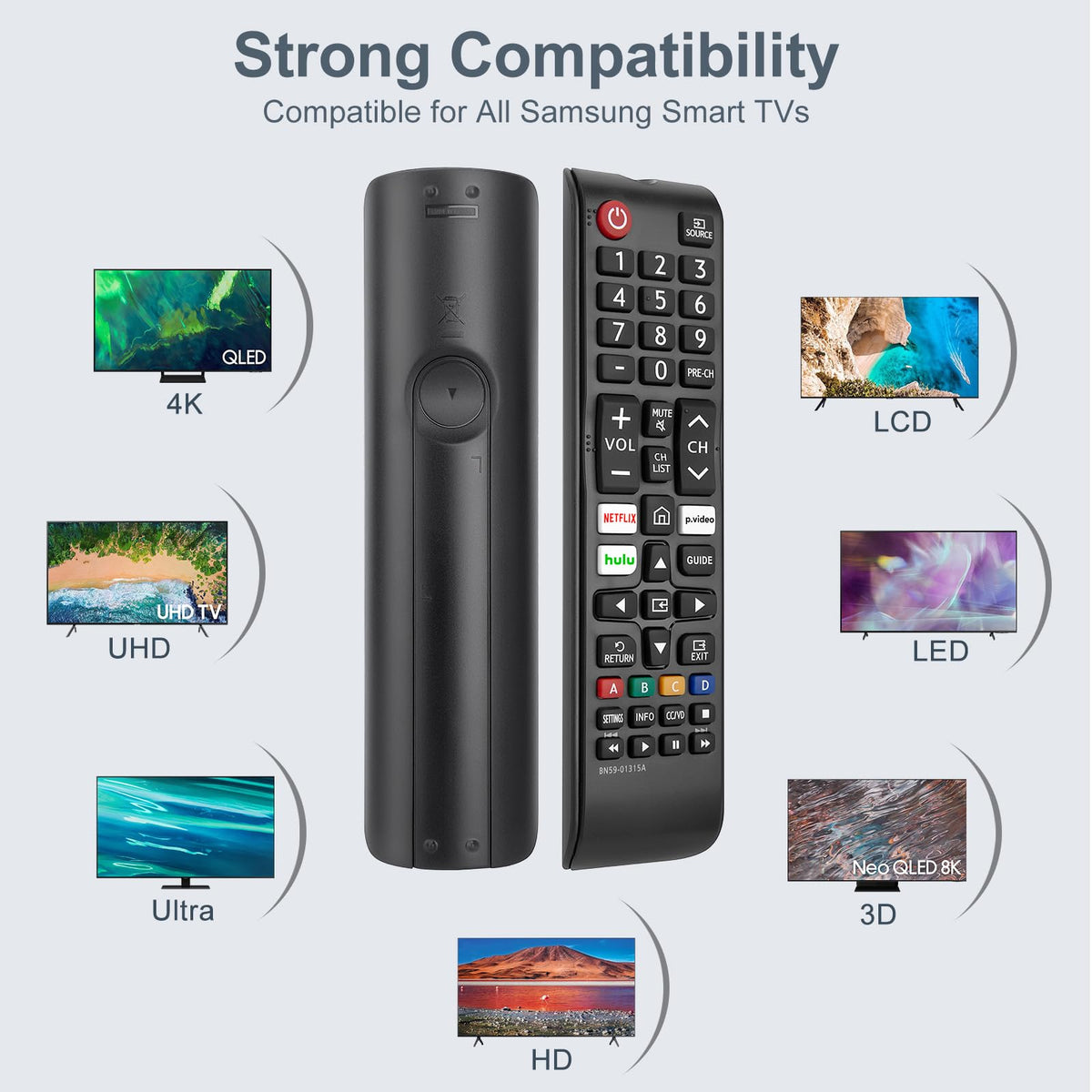 【Pack of 2】 Universal for Samsung Smart TV Remote Control Replacement (additional view 2)