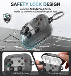 Polislime for AirPods Pro 3 Case Cover 2025 with Safety Lock-Clear Black (additional view 3)