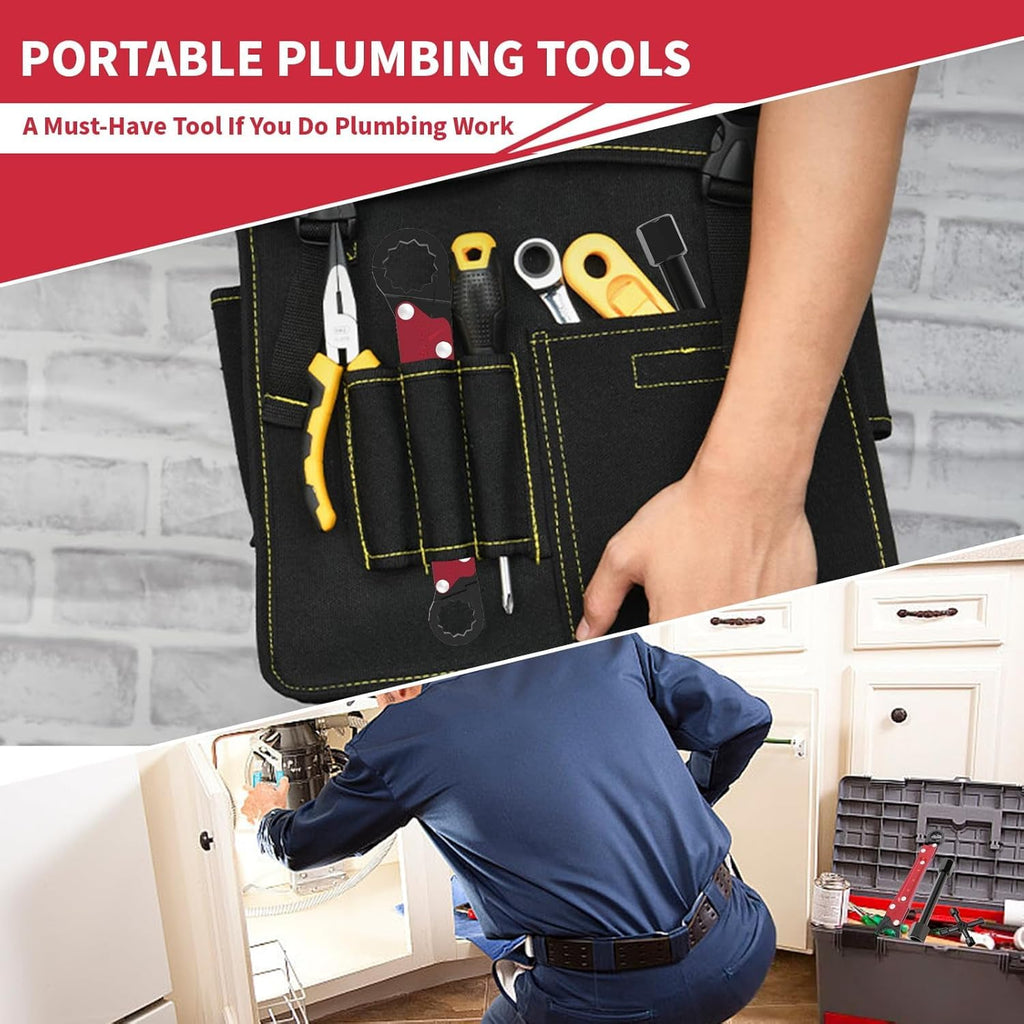 5Pcs Plumbing Tools Kit with Angle Stop Wrench & 1/2-Inch Compression Sleeve Puller (additional view 5)