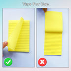 HQCME 9 Pack Lined Sticky Notes with Lines 4X6 in, 9 Pastel Slef-Stick Pads