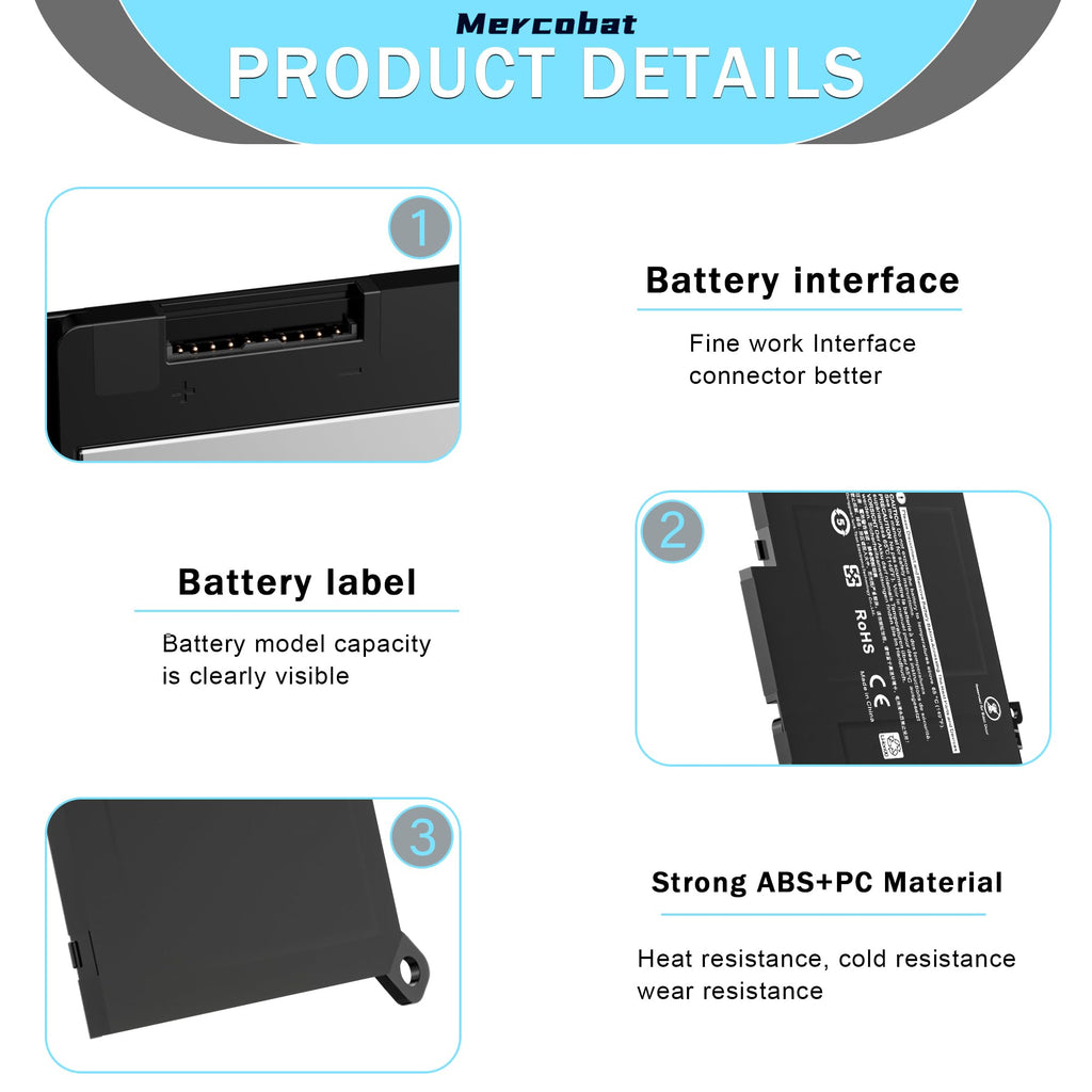 Mercobat F3YGT Compatible with Dell LAT. 7280 7290 7380 7390 7480 7490 (additional view 3)