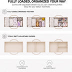 3 Tier Rolling Diaper Caddy Cart - Off-white view 7