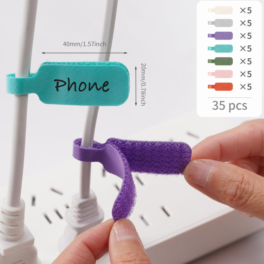 Trilancer Cable Cord Labels Large Size for Wire Organizing & Identification