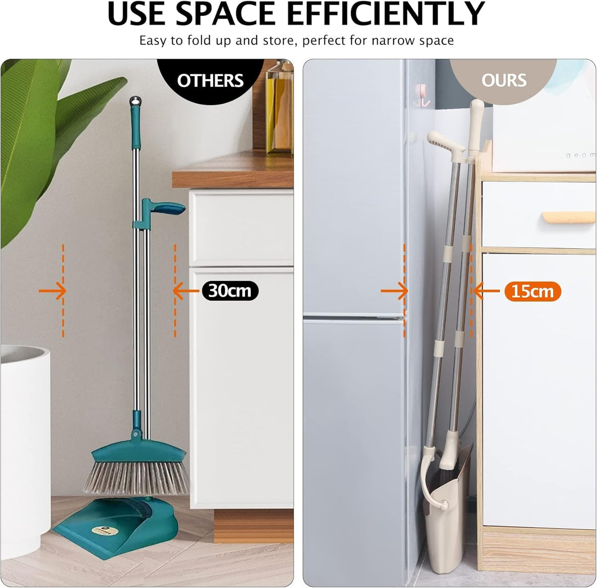 XXFLOWER Broom and Dustpan - Beige view 5
