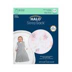 HALO SleepSack, 100% Cotton Wearable Blanket, Swaddle Transition Sleeping Bag, TOG 0.5, Wildflower Blush, Medium, 6-12